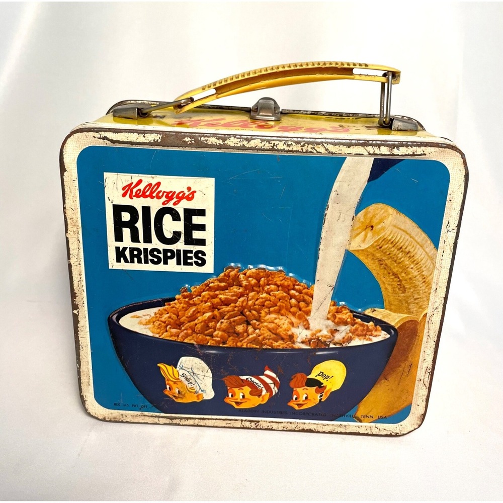 Kelloggs Cereal Frosted Flakes Rice Krispies Lunchbox Aladdin Vintage 1969 USA - Picture 3 of 8